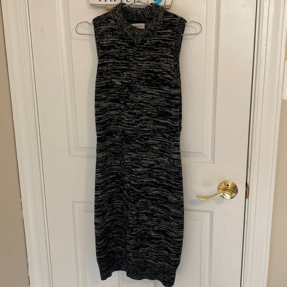 Calvin Klein Sleeveless Dress - Black/Gray - Small